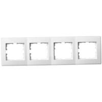 РАМКА LESYA 4-АЯ ГОРИЗОНТАЛЬНАЯ Б/ВСТ МИРА БЕЛЫЙ